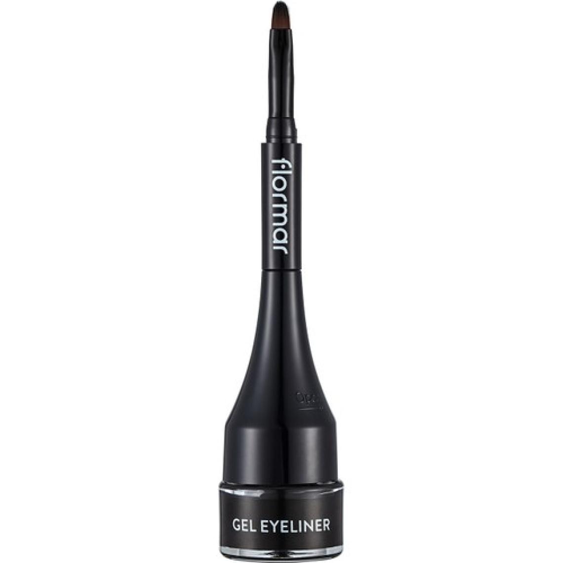 Flormar-Yoğun Jel Dokulu ve Yüksek Pigmentli Gel Eyeliner Mini Fırçalı Mat Eyeliner (001 Siyah) 8690604591879