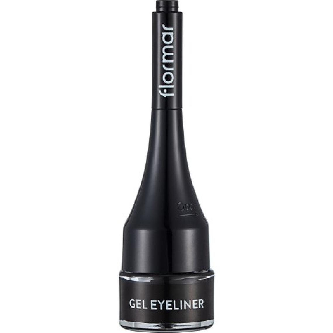 Flormar-Yoğun Jel Dokulu ve Yüksek Pigmentli Gel Eyeliner Mini Fırçalı Mat Eyeliner (001 Siyah) 8690604591879