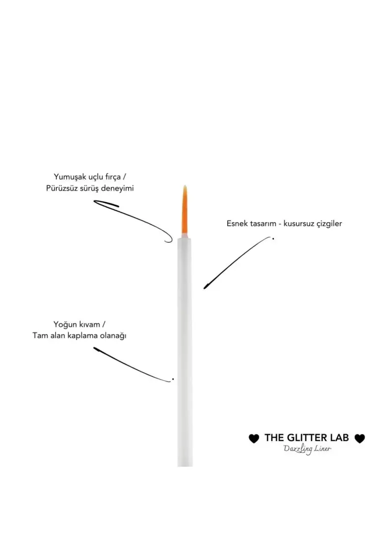 The Glitter Lab Simli Likit Eyeliner - Dazzling Liner - Shameless Pistachio