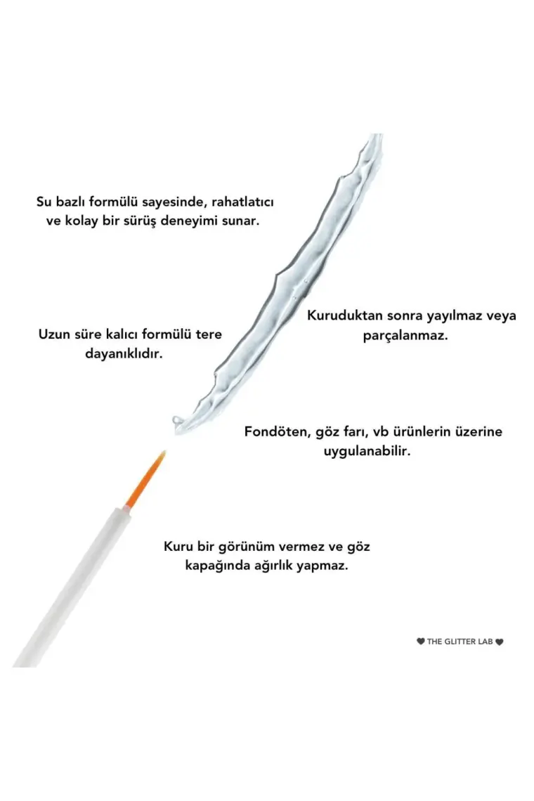 The Glitter Lab Simli Likit Eyeliner - Dazzling Liner - Shameless Pistachio