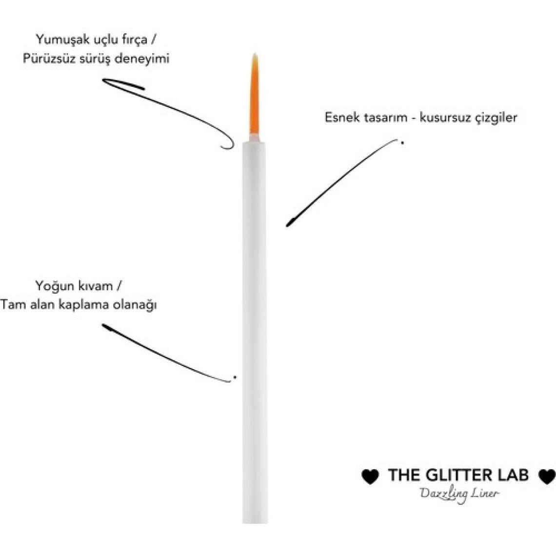 The Glitter Lab Simli Likit Eyeliner - Dazzling Liner - Surfing Duck