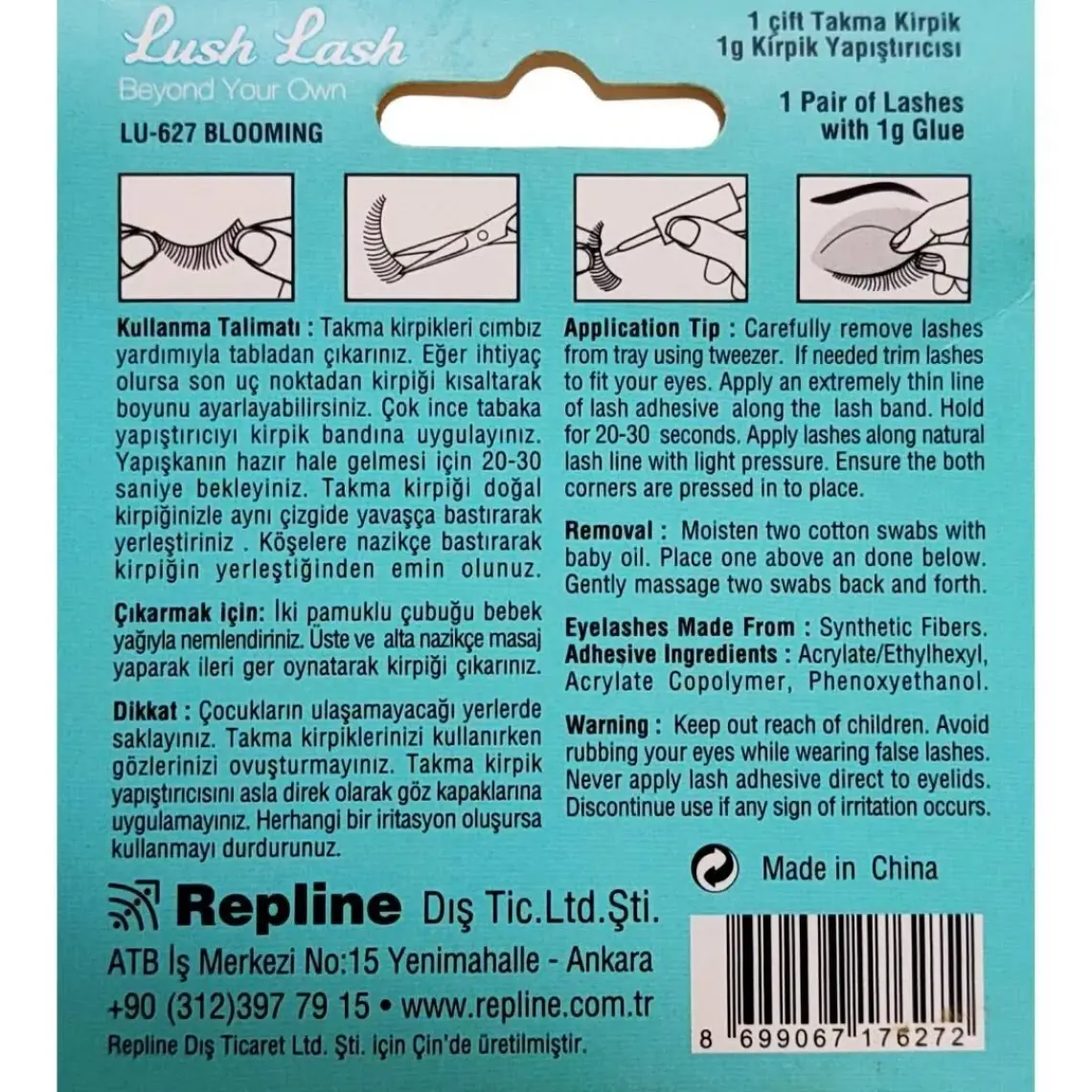 Lush Lash Ipek Kirpik 3D Blooming LU-627 8699067176272