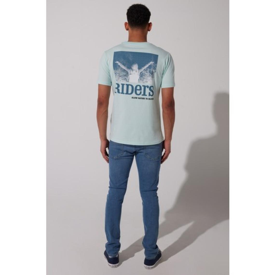 Riders By Lee Riders By Lee Loose Fit %100 Pamuk Bisiklet Yaka Mint Yeşili Tişört
