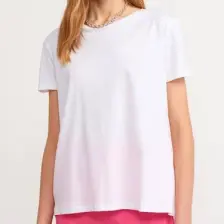 Dilvin 3471 Bsiklet Yaka Basic T-Shirt-Beyaz