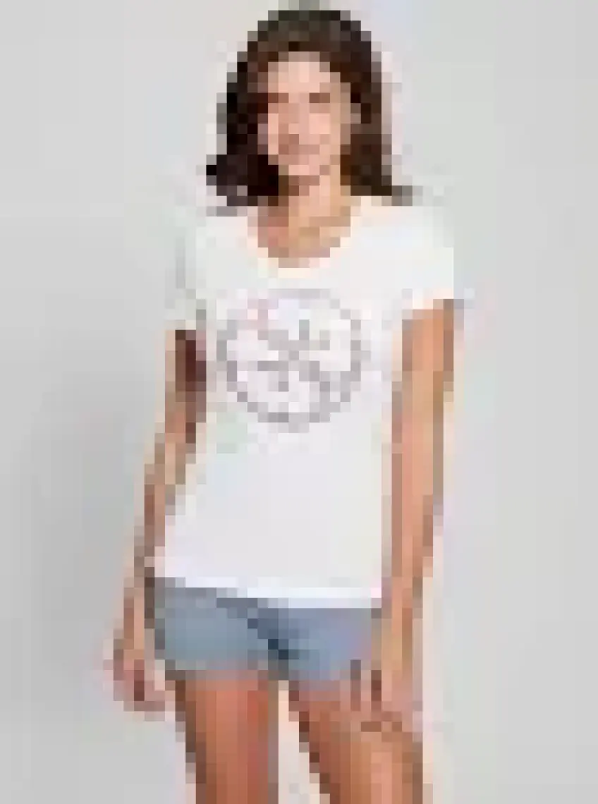 Guess Ss Cn 4g Logo Pamuklu Slim Fit T Shirt W4GI29J1314 Kadın T Shirt W4GI29 J1314 G011