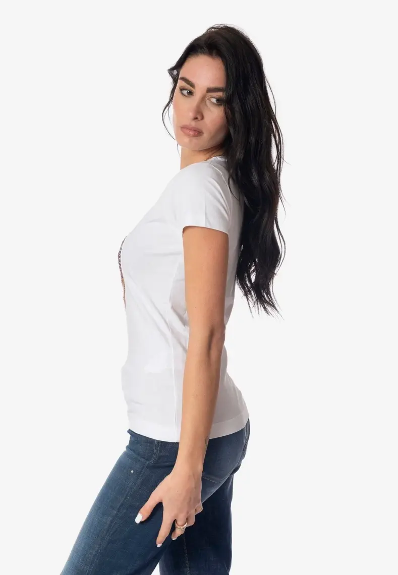 Guess Ss Cn 4g Logo Pamuklu Slim Fit T Shirt W4GI29J1314 Kadın T Shirt W4GI29 J1314 G011