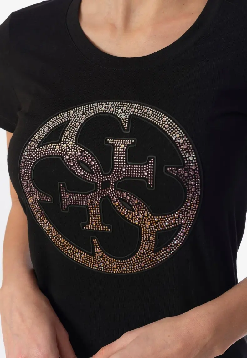 Guess Ss Cn 4g Logo Pamuklu Slim Fit T Shirt W4GI29J1314 Kadın T Shirt W4GI29 J1314 G011