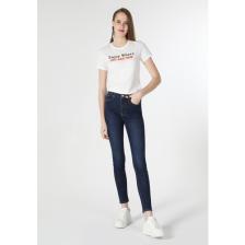 Colin's Slim Fit Yazı Baskılı Beyaz Kadın Kısa Kol Tişört