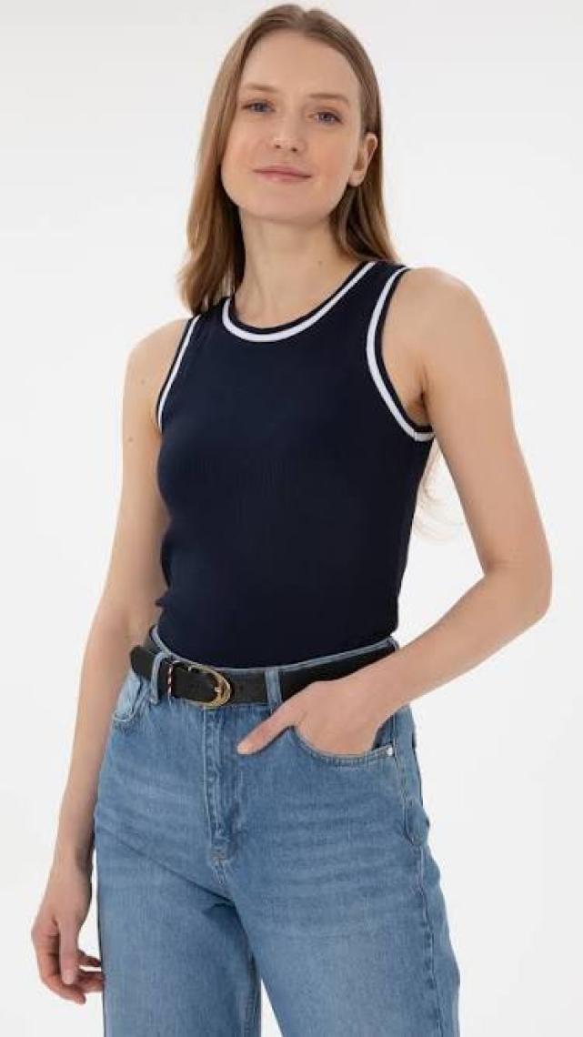 U.S. Polo Assn. Kadın Lacivert Tişört 50305857-VR033