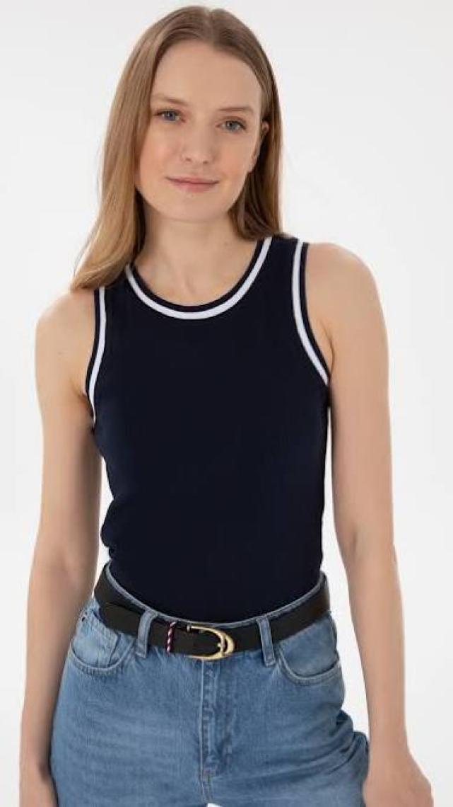 U.S. Polo Assn. Kadın Lacivert Tişört 50305857-VR033