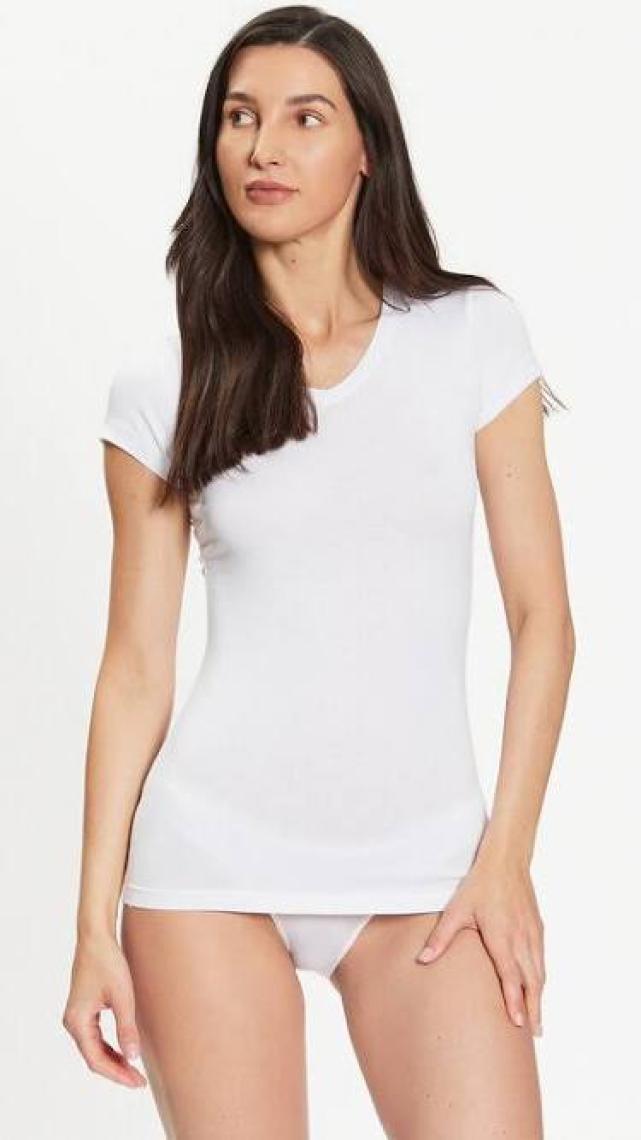 U.S. Polo Assn. Kadın Beyaz Kısa Kollu V Yaka T-Shirt 66004