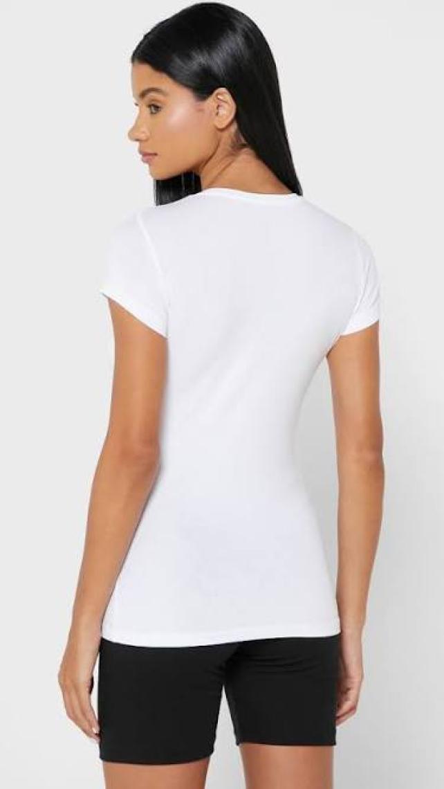 U.S. Polo Assn. Kadın Beyaz Kısa Kollu V Yaka T-Shirt 66004
