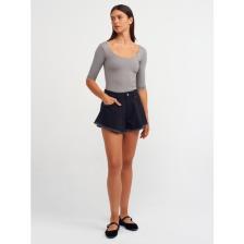 Dilvin 30900 Bisiklet Yaka Poliamid T-Shirt-Gri