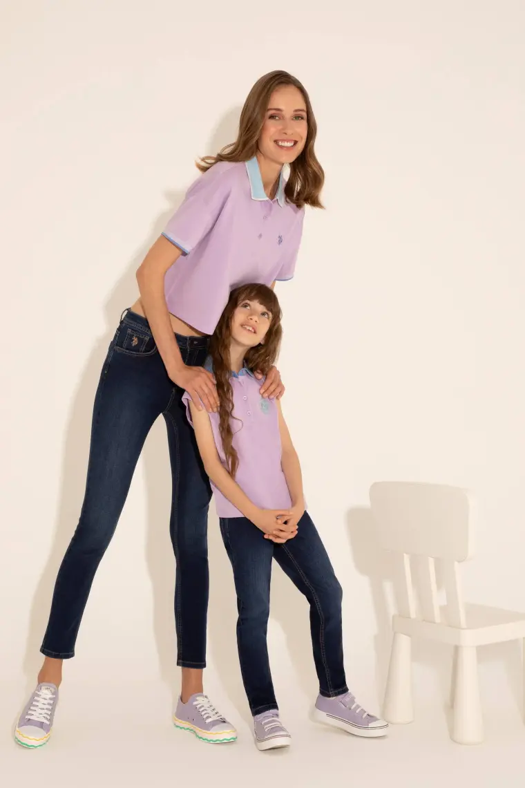 U.S. Polo Assn. Kadın Lila Tişört 50285879-VR034