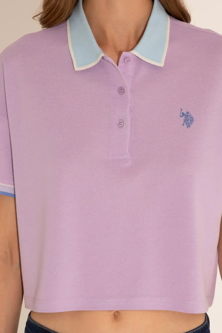 U.S. Polo Assn. Kadın Lila Tişört 50285879-VR034