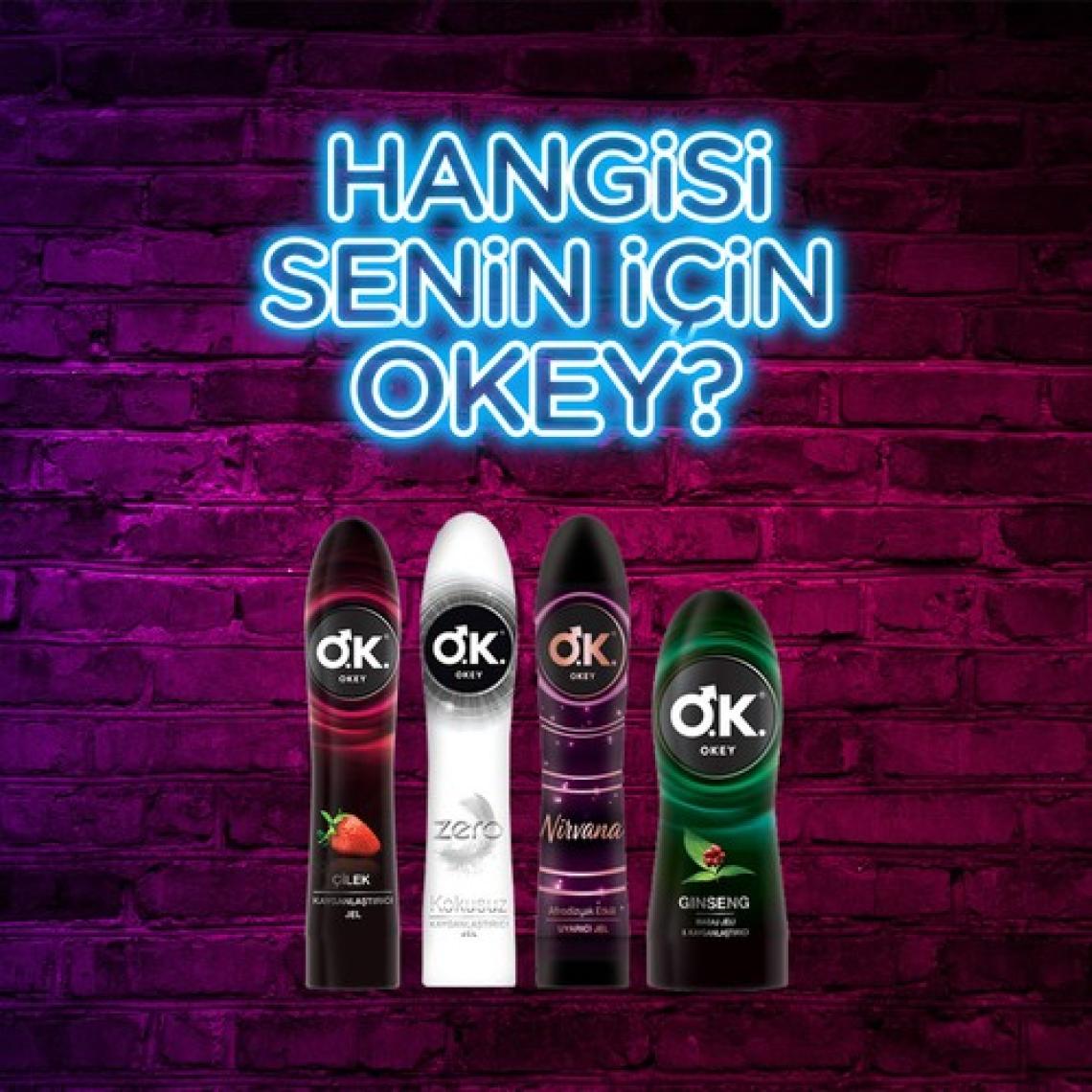 Okey Kayganlaştırıcı Jel - 100 ml, Çilek Aromalı, Uzun Süre Etkili, Yerli Üretim