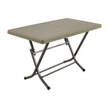 70x120 Zeugma Rattan Masa (KATLANIR METAL AYAK) Çölbeji