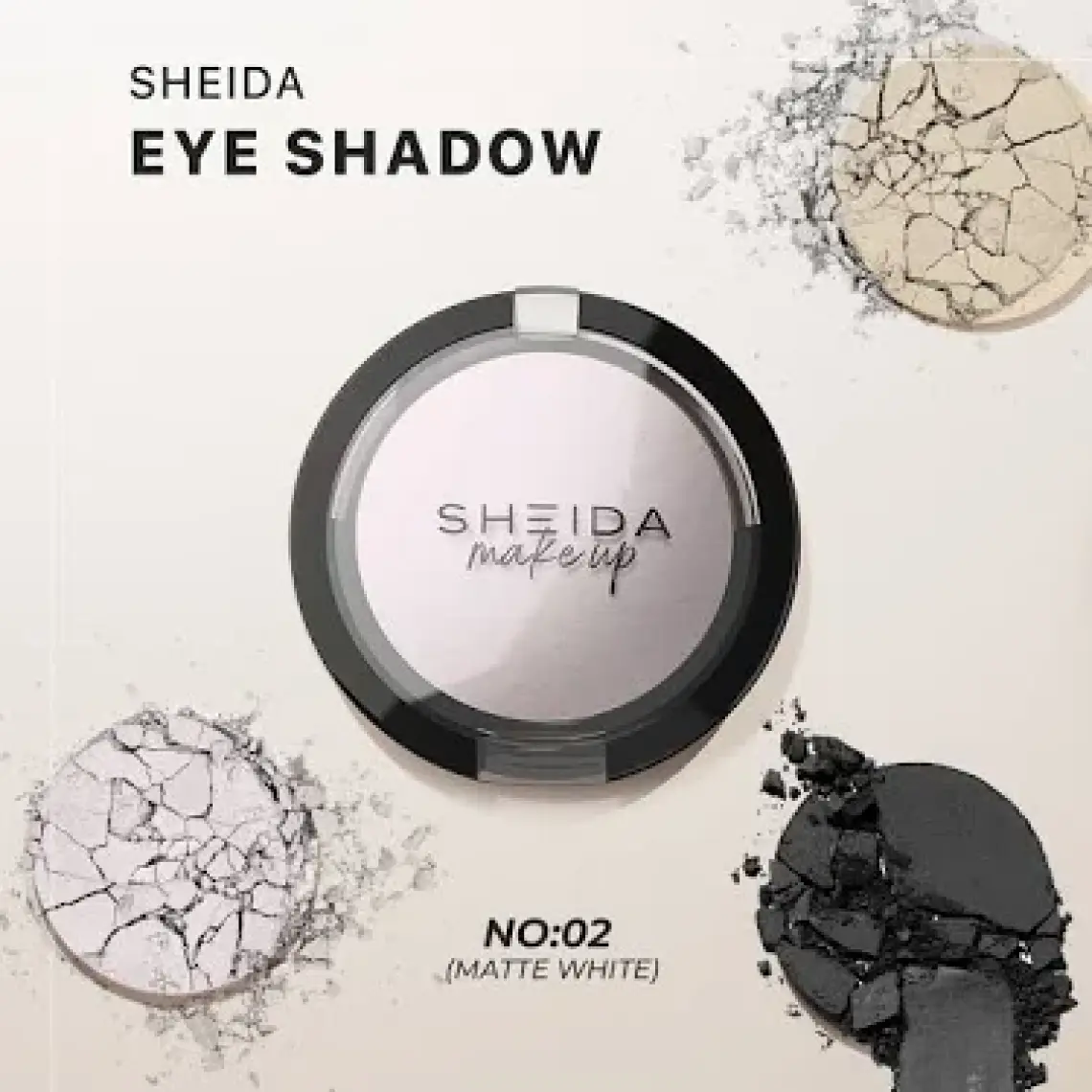 Sheida Eye Shadow Mat Beyaz Göz Farı (No:02)