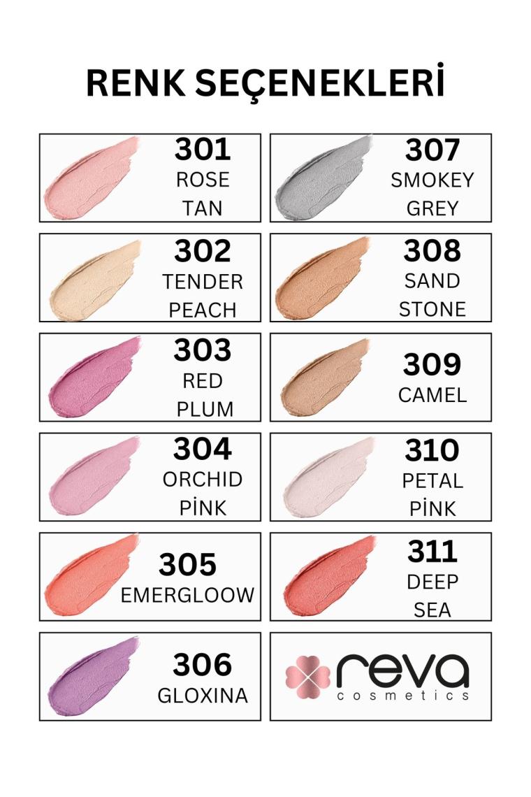 Reva Uzun Süre Kalıcı Krem Göz Farı - Mono Cream Eyeshadow- Vegan & Temiz Içerik