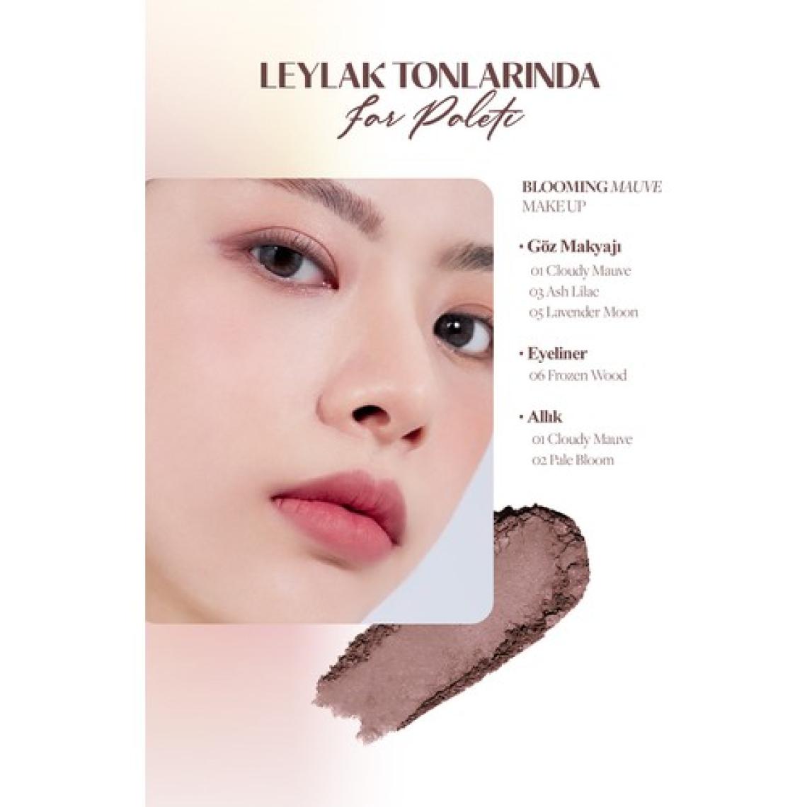 Clio Göz Alıcı Renklerde, Yoğun Pigmentli Mini Far Paleti CLIO Pro Eye Palette Mini (03 Blooming Mauve)