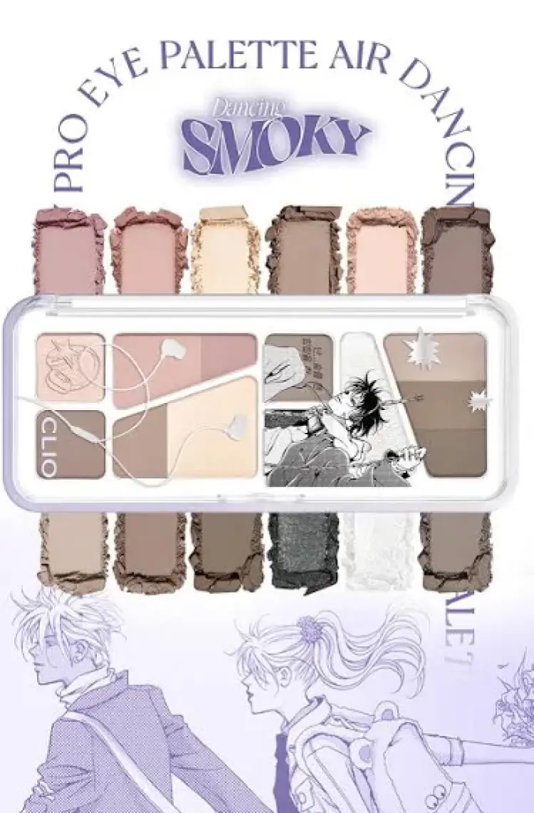 Clio Hafif Dokulu Yoğun Renklere Sahip Göz Farı Paleti CLIO Pro Eye Palette Air (13 Dancing Smoky)
