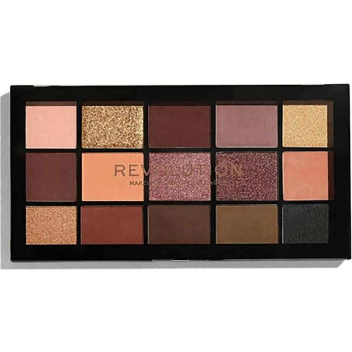 Revolution Reloaded Velvet Rose Far Paleti - 15 Yüksek Pigmentli Kahverengi, Mat ve Parlak Renk Tonları