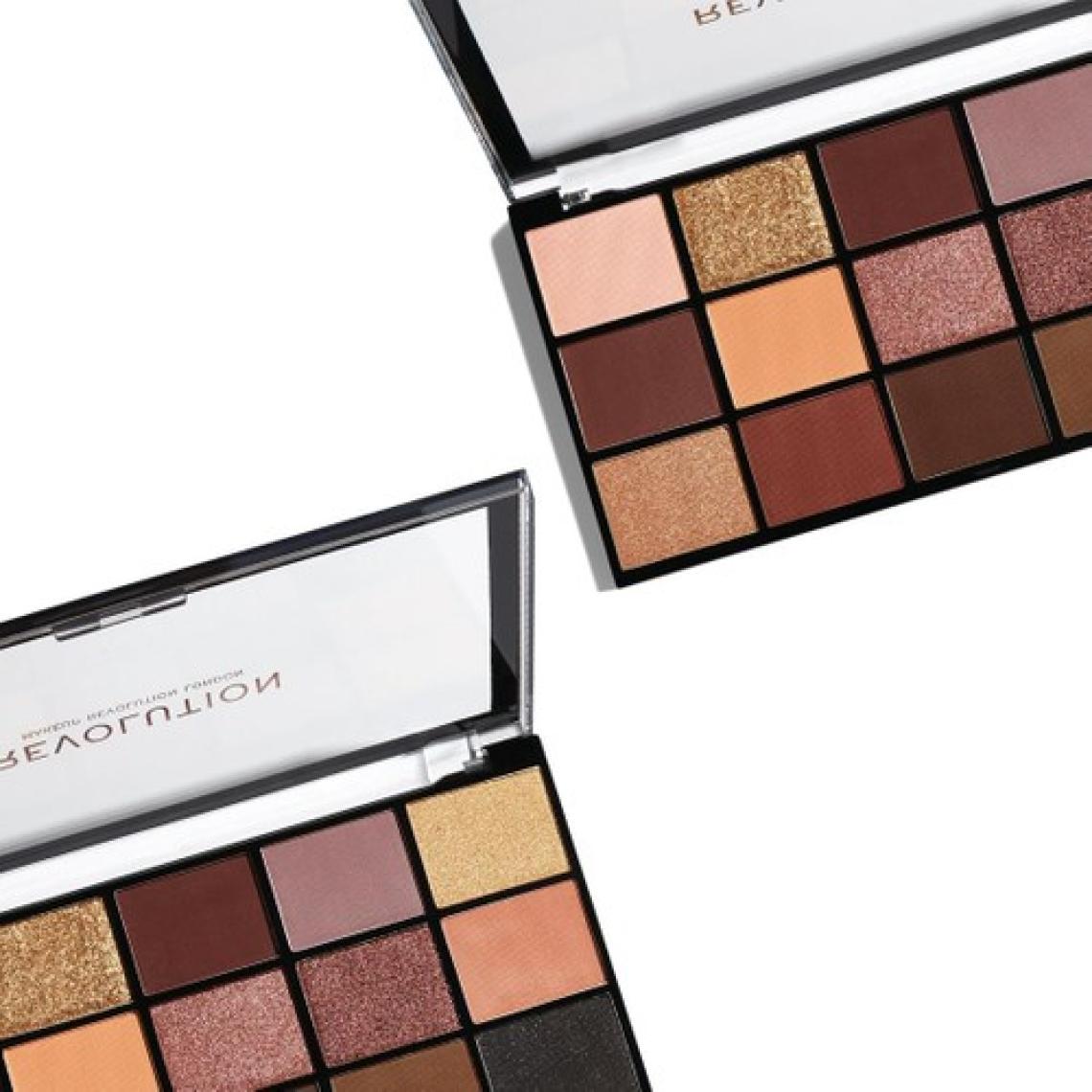 Revolution Reloaded Velvet Rose Far Paleti - 15 Yüksek Pigmentli Kahverengi, Mat ve Parlak Renk Tonları