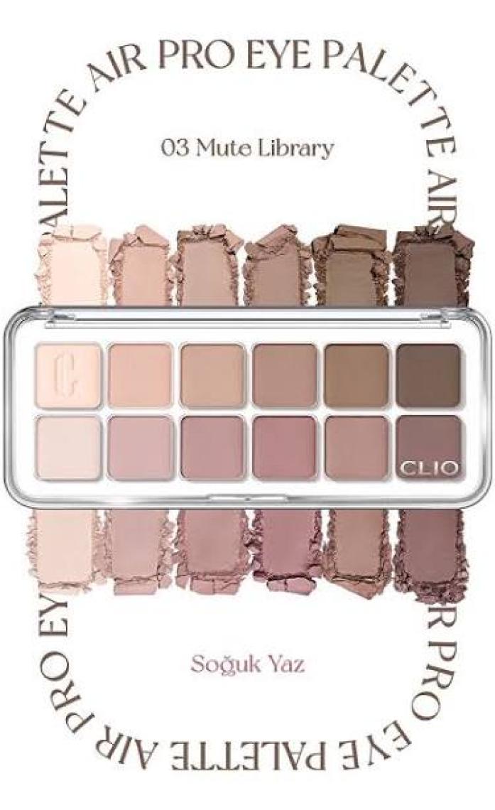 Clio Hafif Dokulu Yoğun Renklere Sahip Göz Farı Paleti CLIO Pro Eye Palette Air (03 Mute Library)