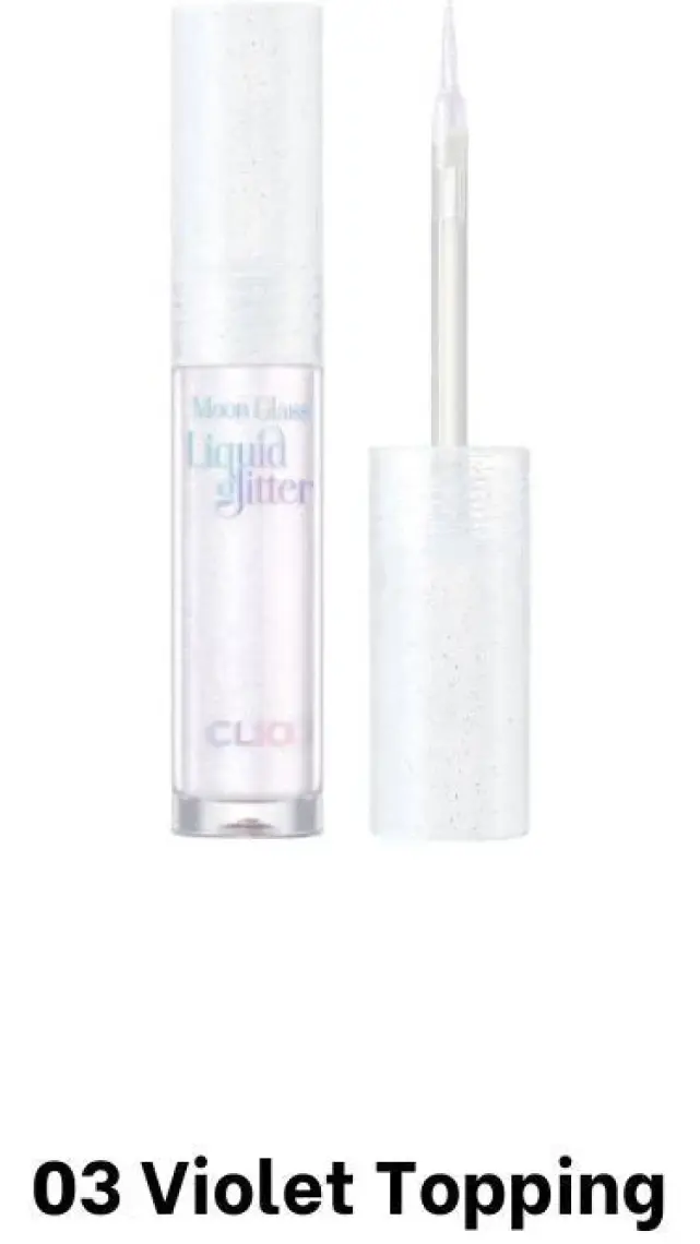 Clio Işıltılı ve Şeffaf Likit Glitter CLIO Moon Glass Liquid Glitter Sweet Cloud (03 Violet Topping)