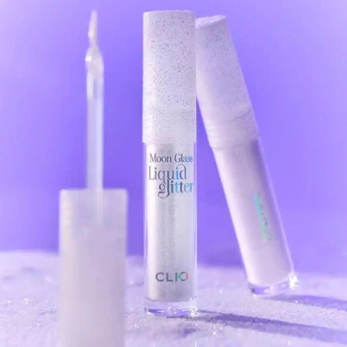 Clio Işıltılı ve Şeffaf Likit Glitter CLIO Moon Glass Liquid Glitter Sweet Cloud (03 Violet Topping)