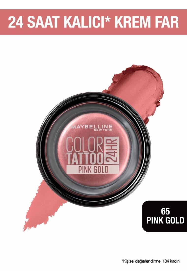 Color Tattoo 24H Göz Farı - 65 Pink Gold - Metalik Pembe