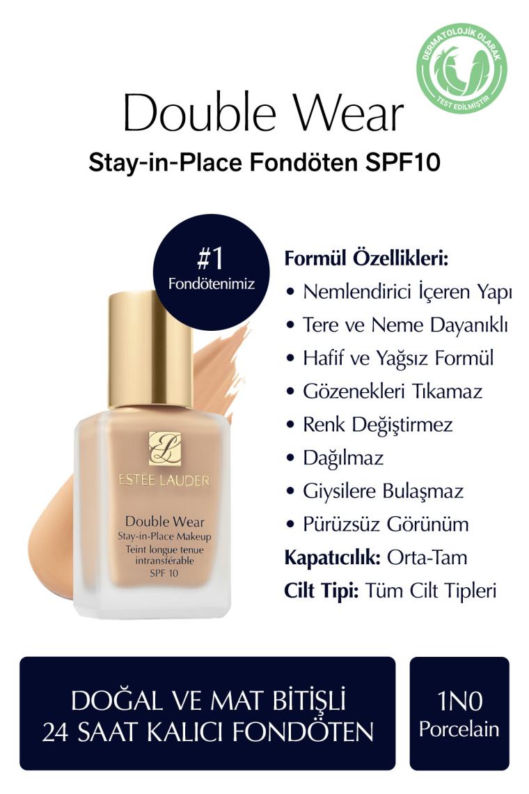 Estee Lauder Double Wear Stay In Place 1N0 Porcelain Fondöten
