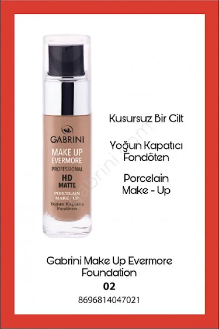Gabrini Professional Hd Matte Foundation 02