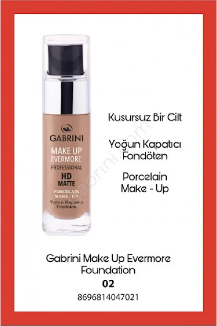 Gabrini Professional Hd Matte Foundation 02