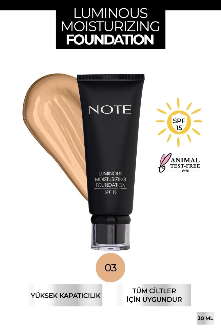 Note Luminous Moisturizing Fondöten 03 Medium Beige