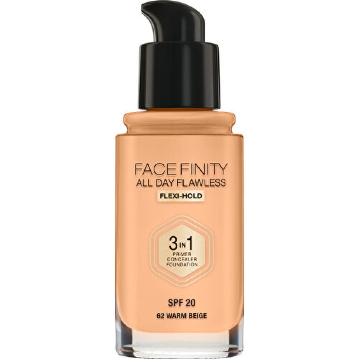 Max Factor Facefınıty All Day Flawless Flexı-Hold 3 In 1 Kalıcı Fondöten 62 Warm Beıge
