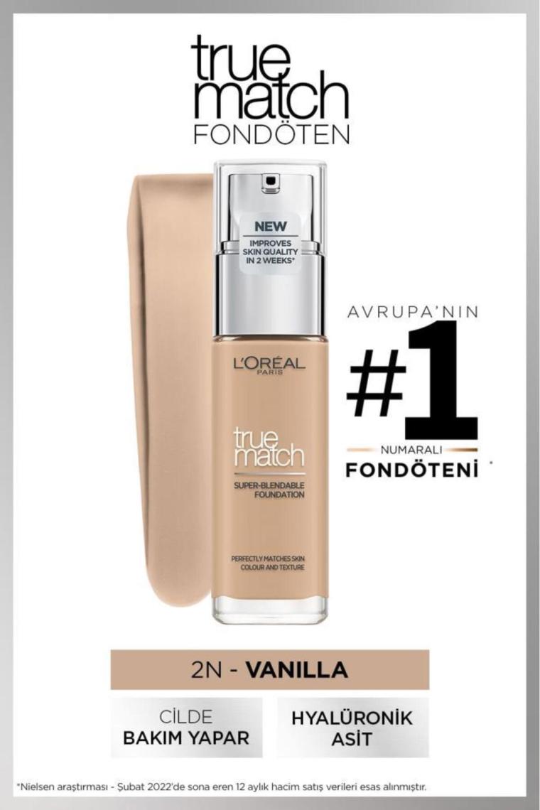 Loreal Paris True Match 2N Vanilla Fondöten