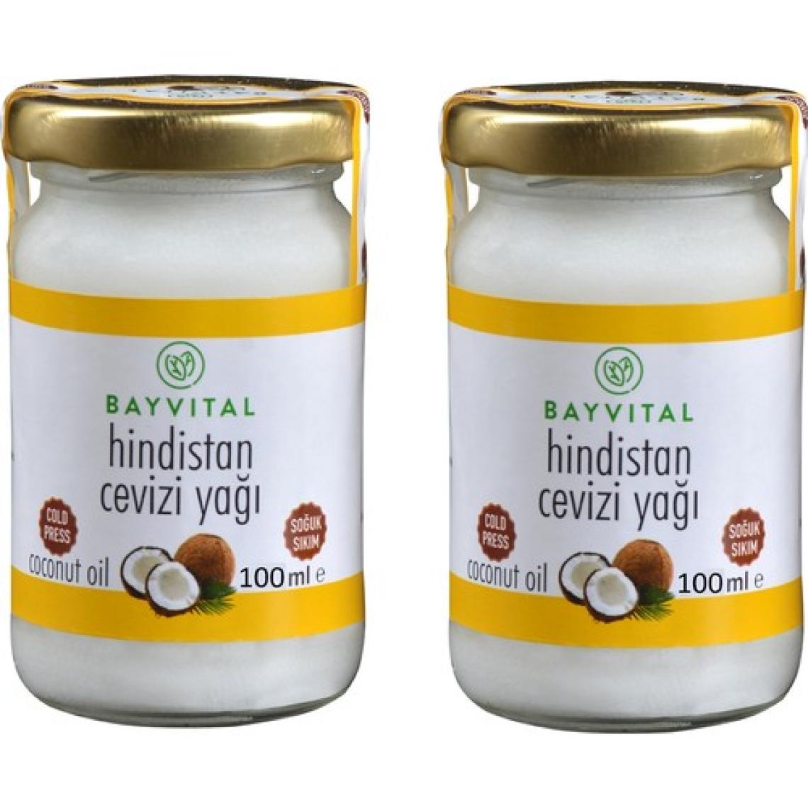 Bayvital 2 X 100 ml Soğuk Sıkım Hindistan Cevizi Yağı 200 ml