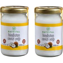 Bayvital 2 X 100 ml Soğuk Sıkım Hindistan Cevizi Yağı 200 ml
