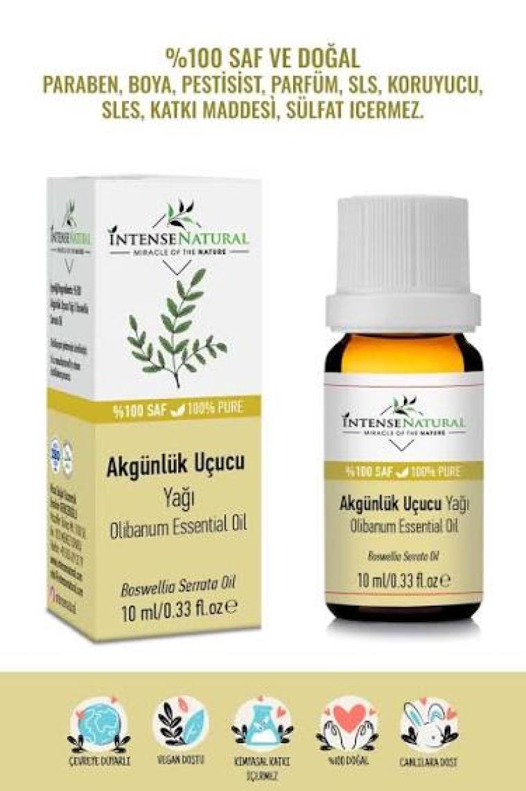 Intense Natural Akgünlük (Sığla) Uçucu Yağı 10 ml %100 Saf ve Doğal Ak Günlük Olibanum Frankincense Essential Oil
