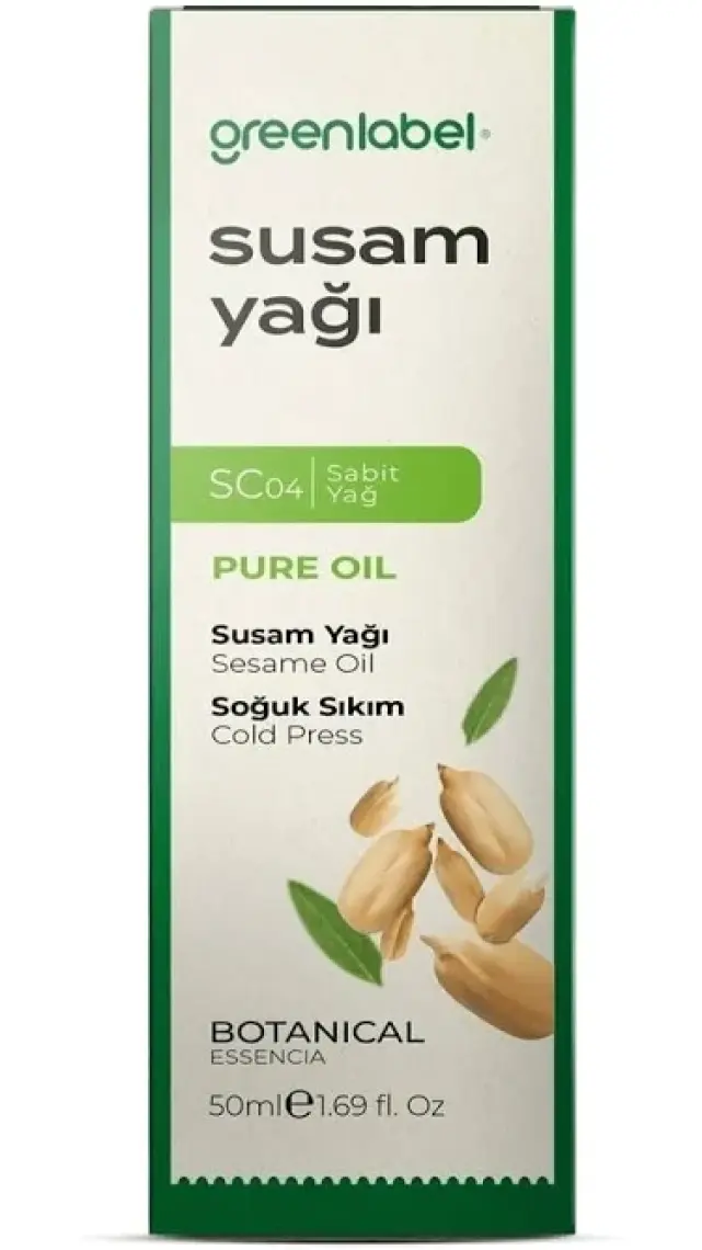 Green Label Susam Yağı Soğuk Sıkım %100 Doğal Ve Saf 50ml