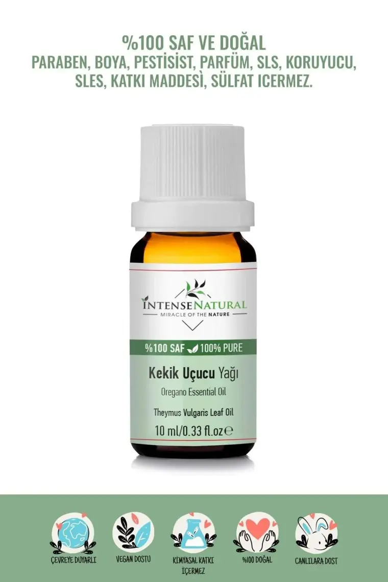 Intense Natural Kekik Uçucu Yağı 10 ml %100 Saf ve Doğal Esansiyel Aromaterapi Oregano Thyme Essential Oil