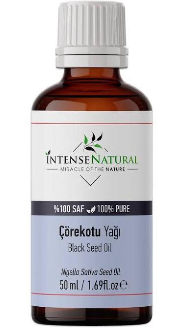 Intense Natural Çörek Otu Yağı Soğuk Sıkım 50 ml %100 Saf ve Doğal Çörekotu Black Seed Oil