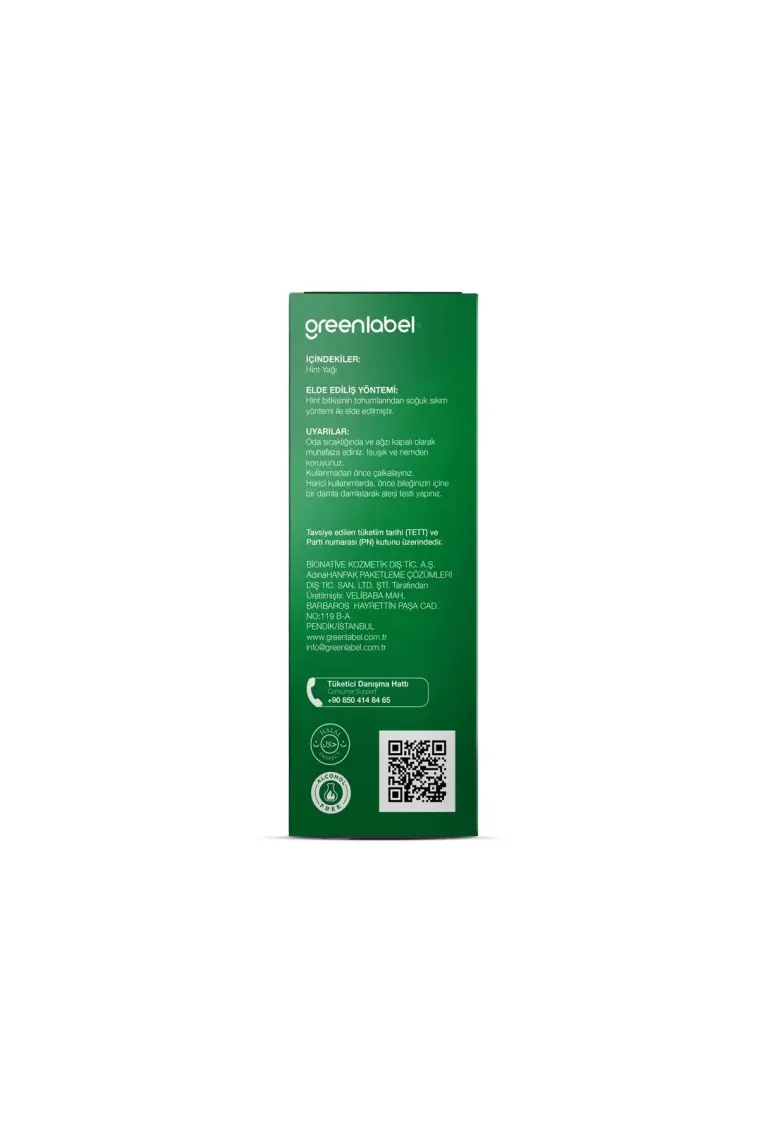 Green Label Hint Yağı 50 Ml.