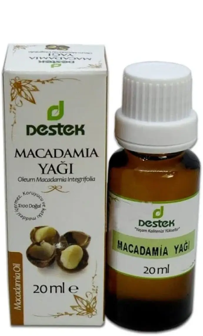 Destek Macadamıa Yağı (Soğuk Pres) 20cc