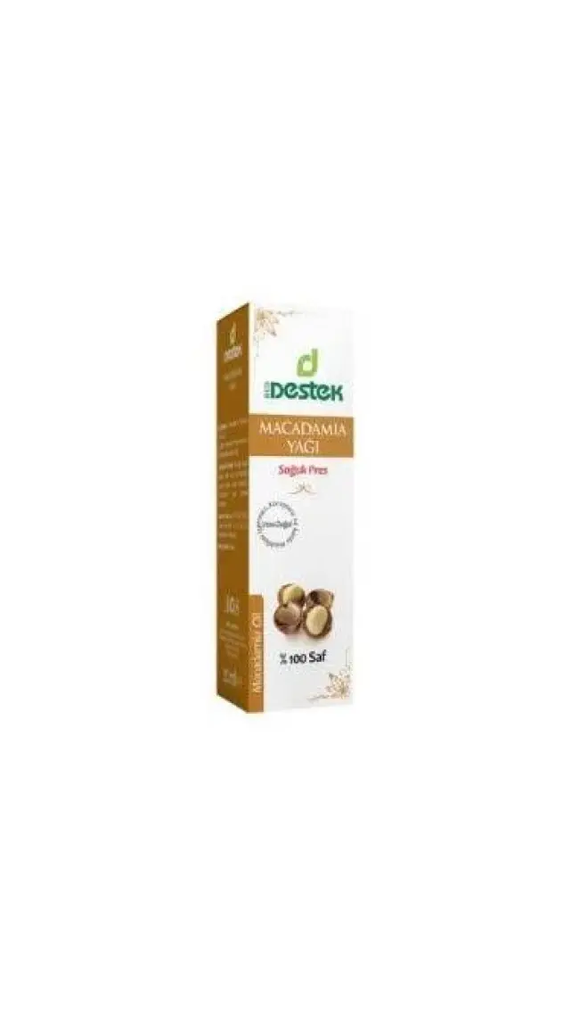Destek Macadamıa Yağı (Soğuk Pres) 20cc