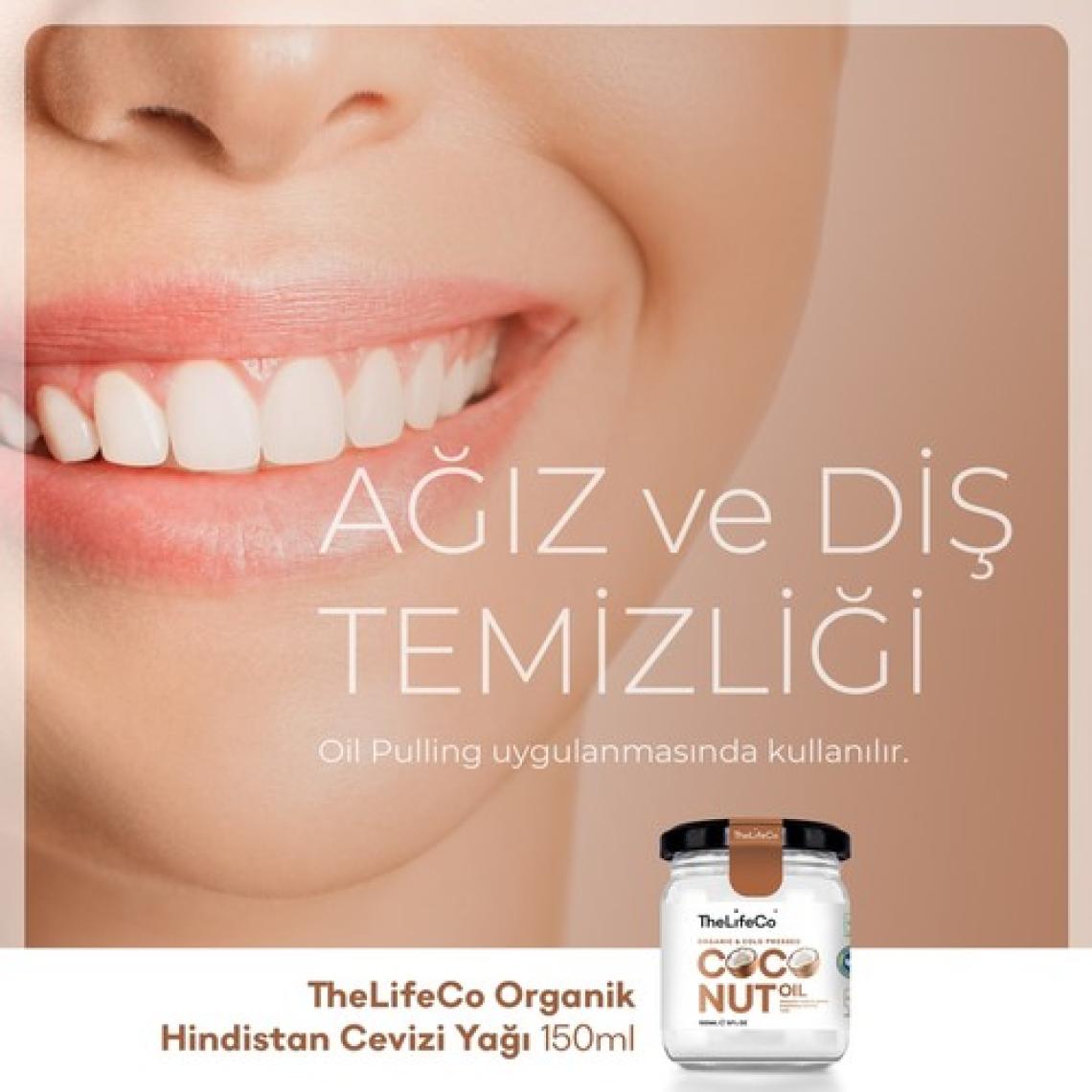 TheLifeCo Organik Hindistan Cevizi Yağı 150 ml (Soğuk Sıkım, Vegan)