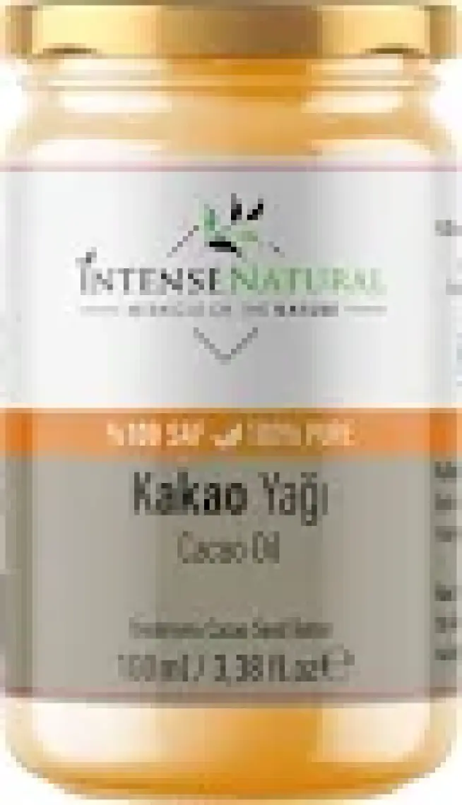 Intense Natural Kakao Çekirdeği Yağı Soğuk Sıkım 100 ml %100 Saf ve Doğal Cacao Butter Oil