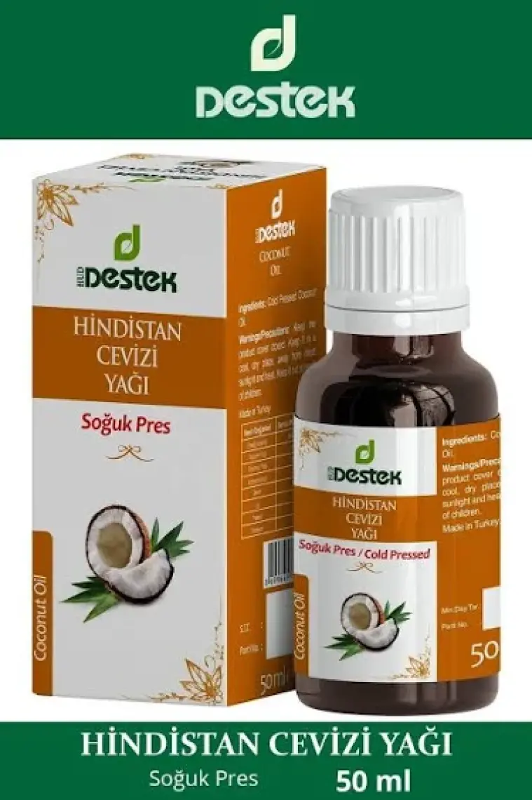 Destek Katı Hindistan Cevizi Yağı (Soğuk Pres) 50 ml