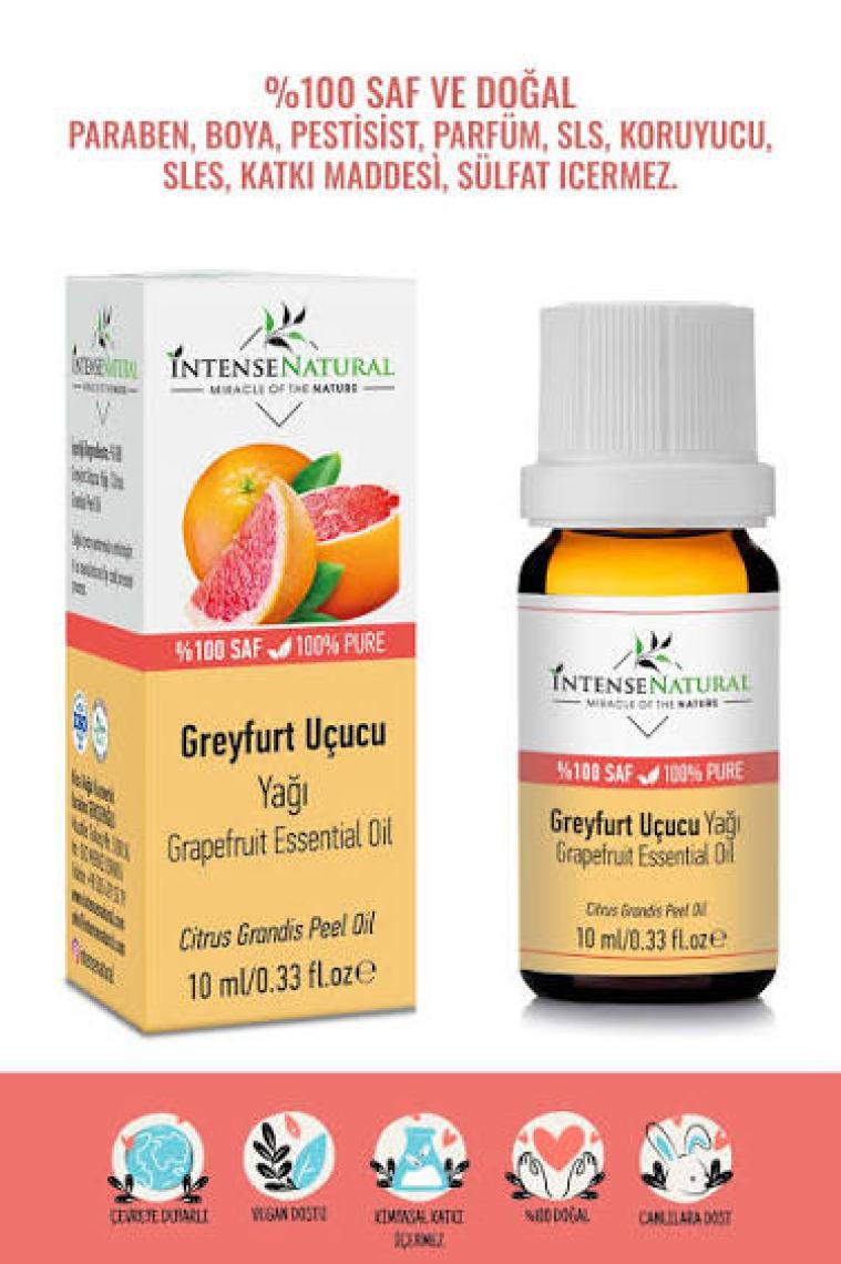 Intense Natural Greyfurt Uçucu Yağı 10 ml %100 Saf ve Doğal Grapefruit Essential Oil